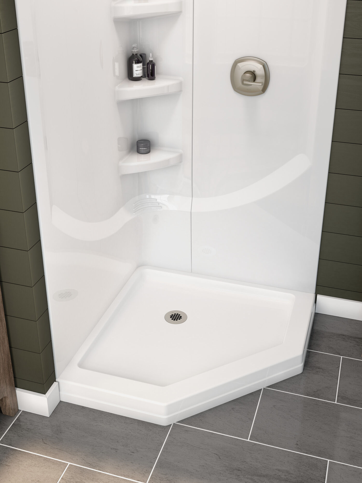 Душевой поддон Neo Angle 38 дюймов Delta Faucet 422062 - Вид №10