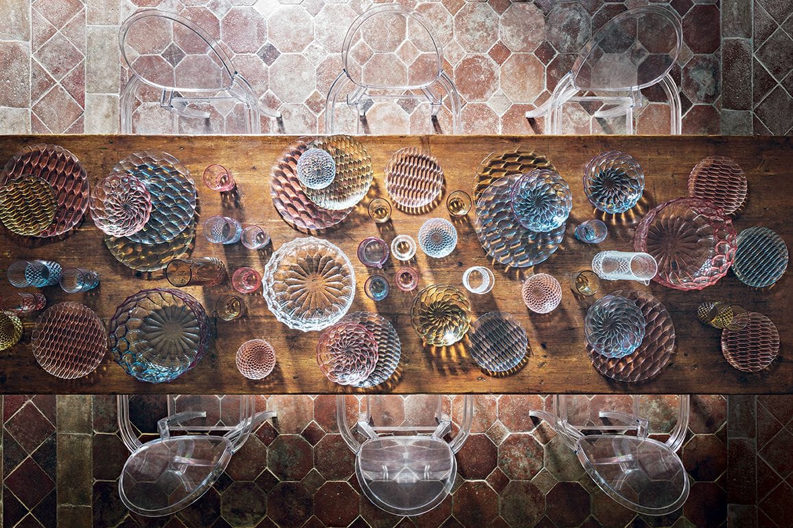 Набор десертных тарелок из инженерного пластика Kartell Jellies Family ARCH-00020901 - Вид №3