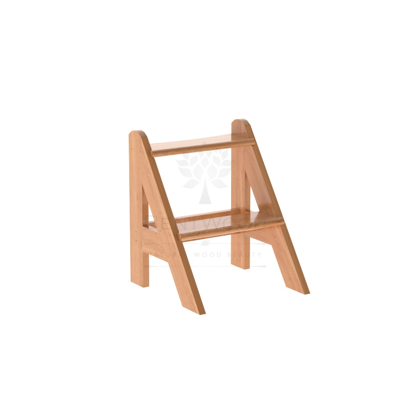 2037 Лесенка для купели 2 ступени из дуба натуральная Alyarus 