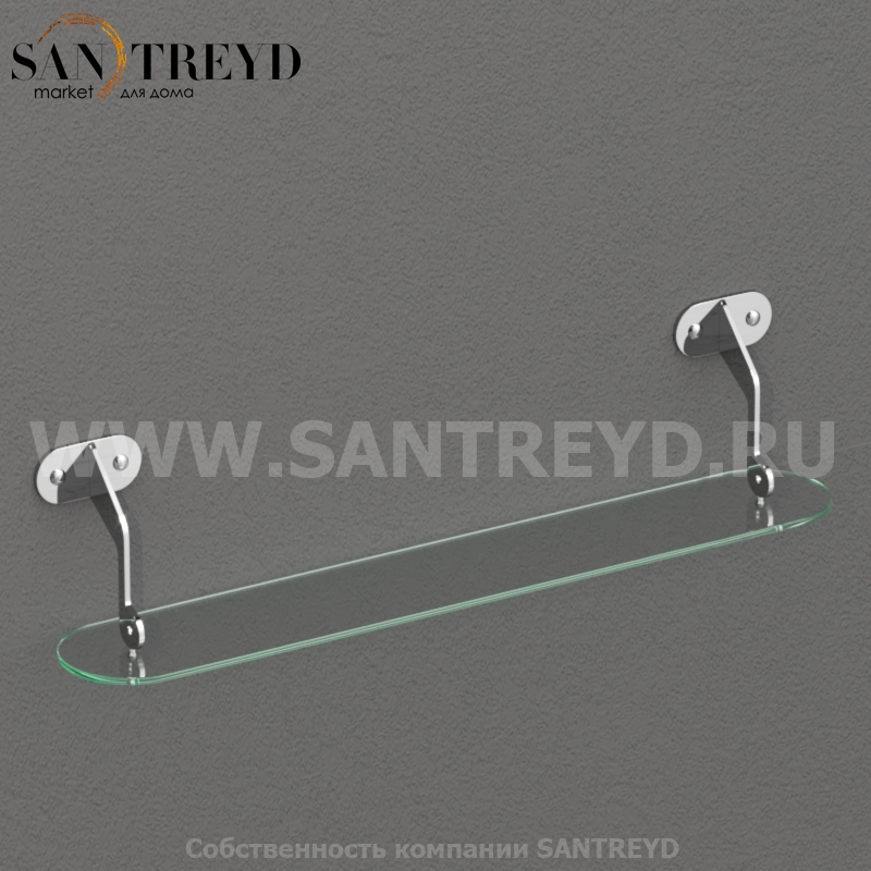 741990 Полочка из стекла 60 см, цвет Хромированный Kerasan ACCESSORIES Италия 
