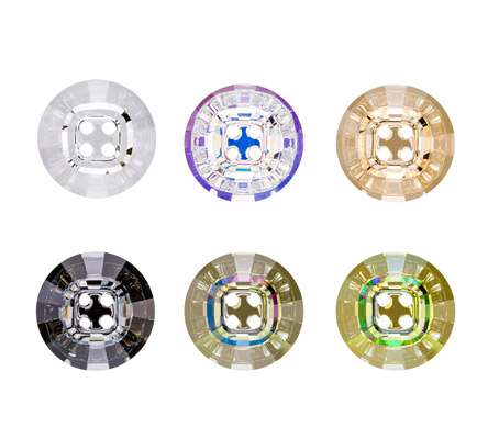 3018 ММ18 Пуговица Crystal AB перламутр (crystal AB) Сваровски 