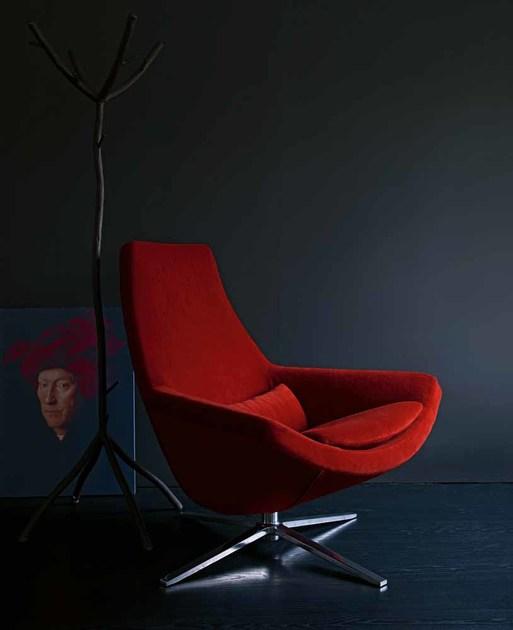 B&B Italia Кресло из ткани с 4 спицами и подголовником Metropolitan sun-id-1483532 - Вид №1