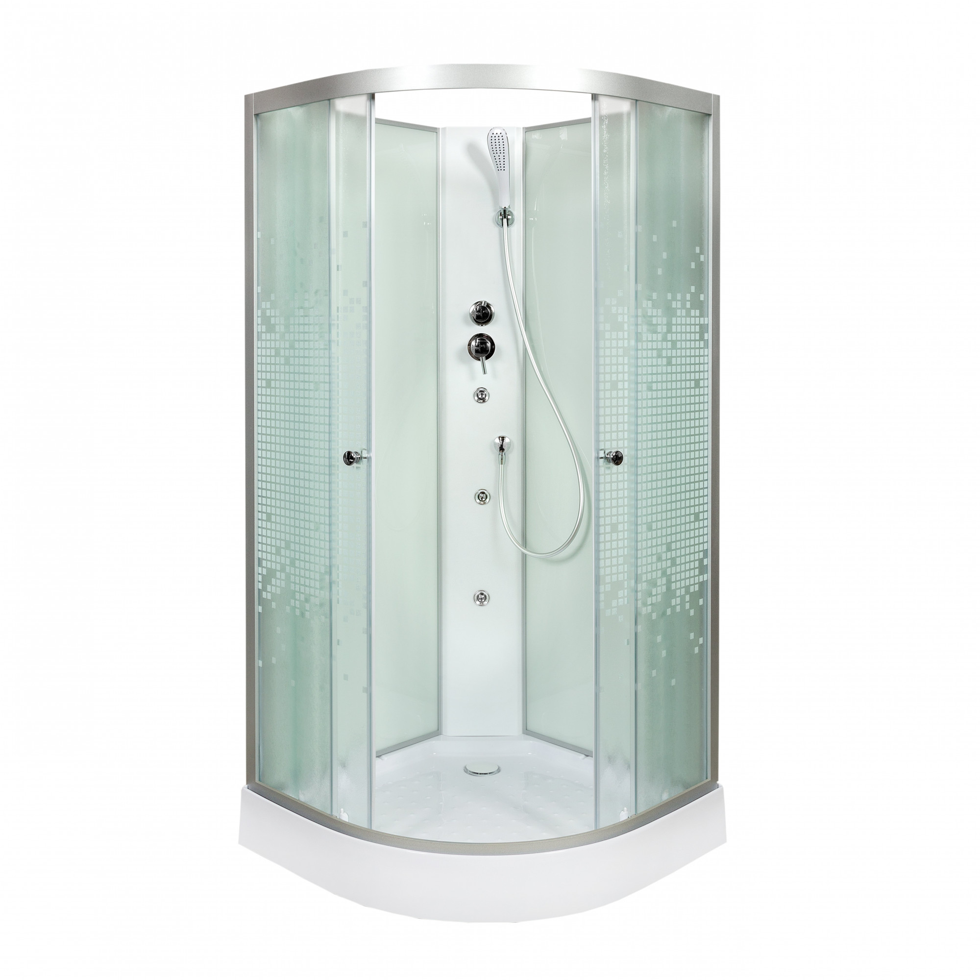 B01S LED BLACK Душевая кабина DETO Серия В L 908 N с гидромассажем