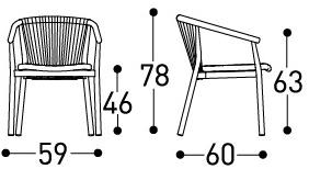 Varaschin Садовый стул с подлокотниками Smart 247p  - Вид №7