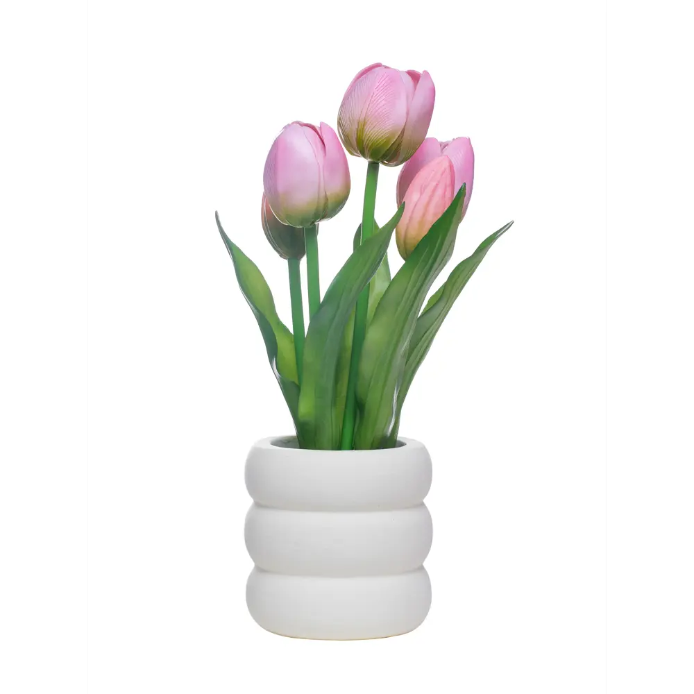 Искусственное растение в горшке h25 см розовый Santreyd STLM-2127251 - Вид №2