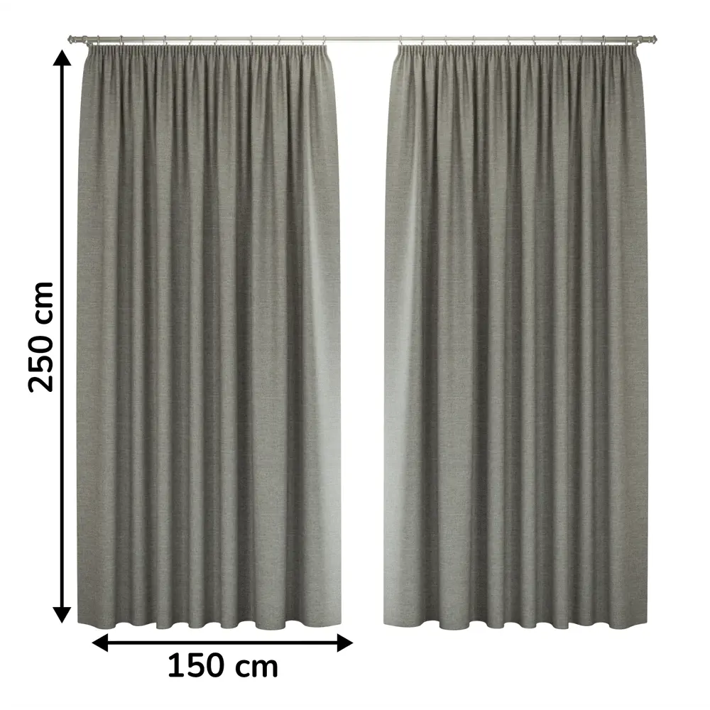 Комплект штор Miamoza Nola блэкаут 150x250 см серо-коричневый 89420793 STLM-1564766 - Вид №2