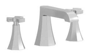 Смеситель для раковины на 3 отверстия с коротким изливом в комплекте с донным клапаном. WE ARE IB bt392ss Brushed Nickel Belmondo