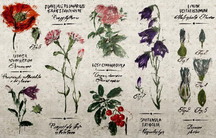 Wall&decò Обои с цветочным орнаментом и надписью Contemporary wallpaper 2015 sun-id-1385042 - Вид №3