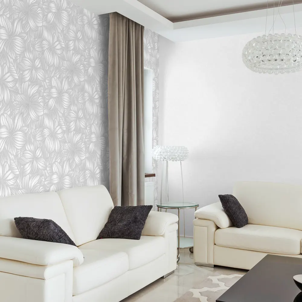 Обои флизелиновые Paradise белые 1.06 м 889321 ATELIERO STLM-2123321 - Вид №3