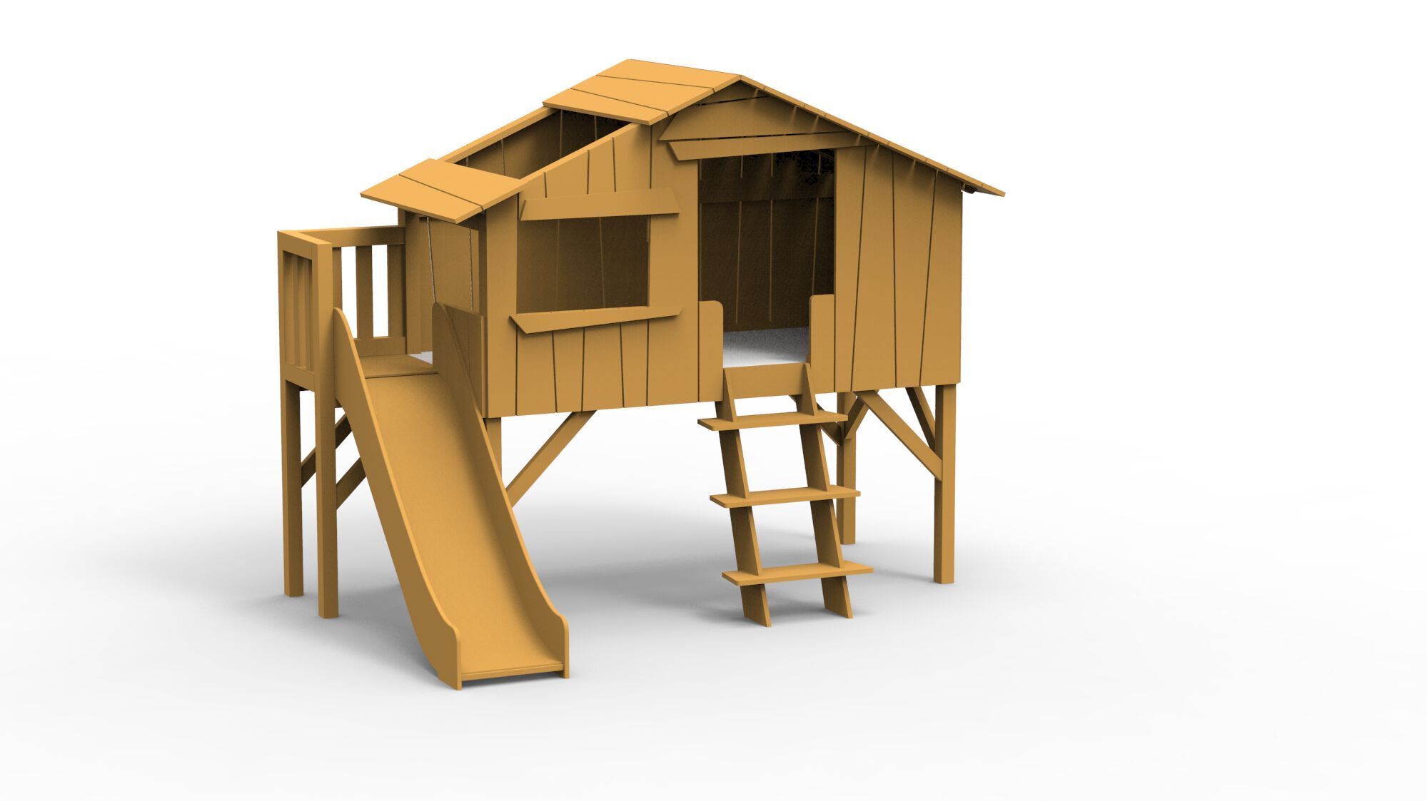 Кровать-чердак из МДФ с горкой и платформой Mathy by Bols TREEHOUSE BEDS &amp ARCH-00125739 - Вид №34