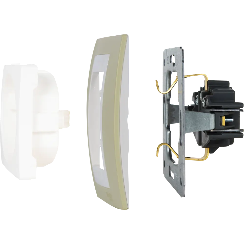 Рамка для розеток и выключателей Systeme Electric Unica 3 поста, цвет зелёное яблоко/бежевый STLM-2170409 - Вид №3