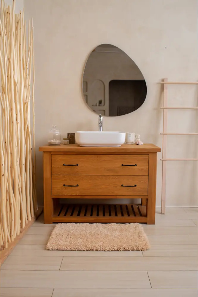 91743660 Коврик для ванной комнаты ARYA HOME 8680943086471 80x50см цвет бежевый STLM-0979692