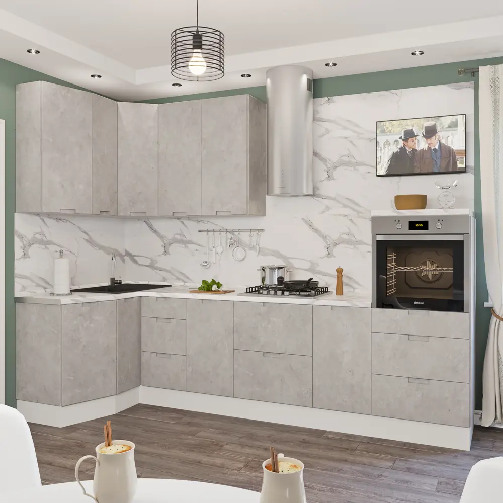 Дверь для шкафа под духовку «Берлин» 45 см, МДФ, цвет серый DELINIA STLM-2003795 - Вид №13