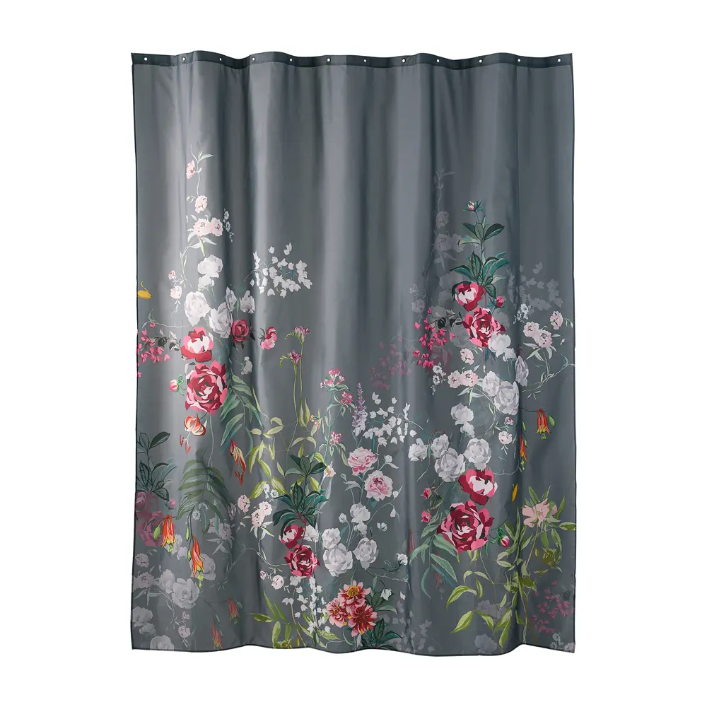 Штора для ванной Fleur 180x200 см полиэстер цвет зеленый MOROSHKA STLM-2050571