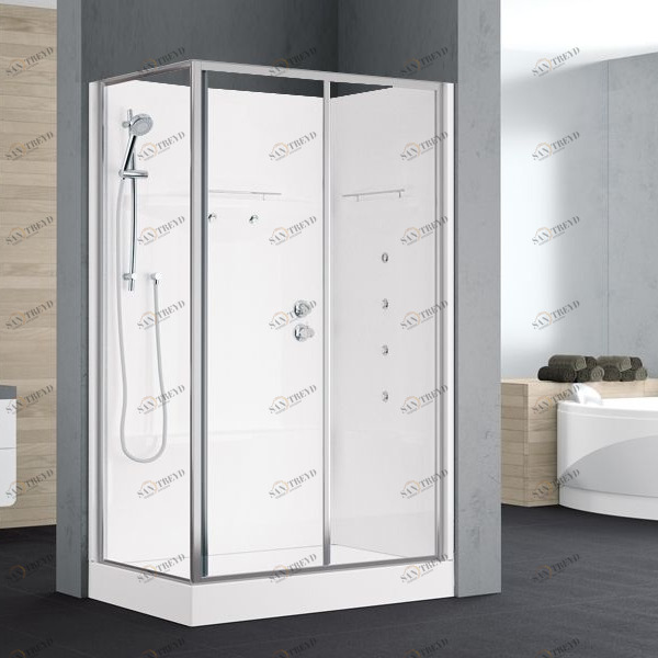 Novellini. Душевая кабина 120x80 см 2P HYDROMASSAGE без крыши ALBA ALB2P120SM11BALB2P120DM11B