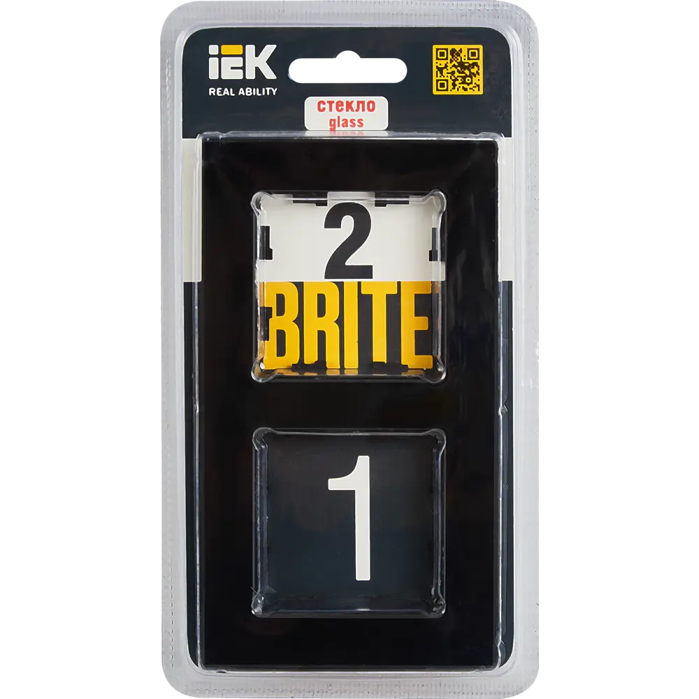 Рамка IEK Brite-2 для розеток и выключателей в стеклянном исполнении 87761313 STLM-1105575 - Вид №3