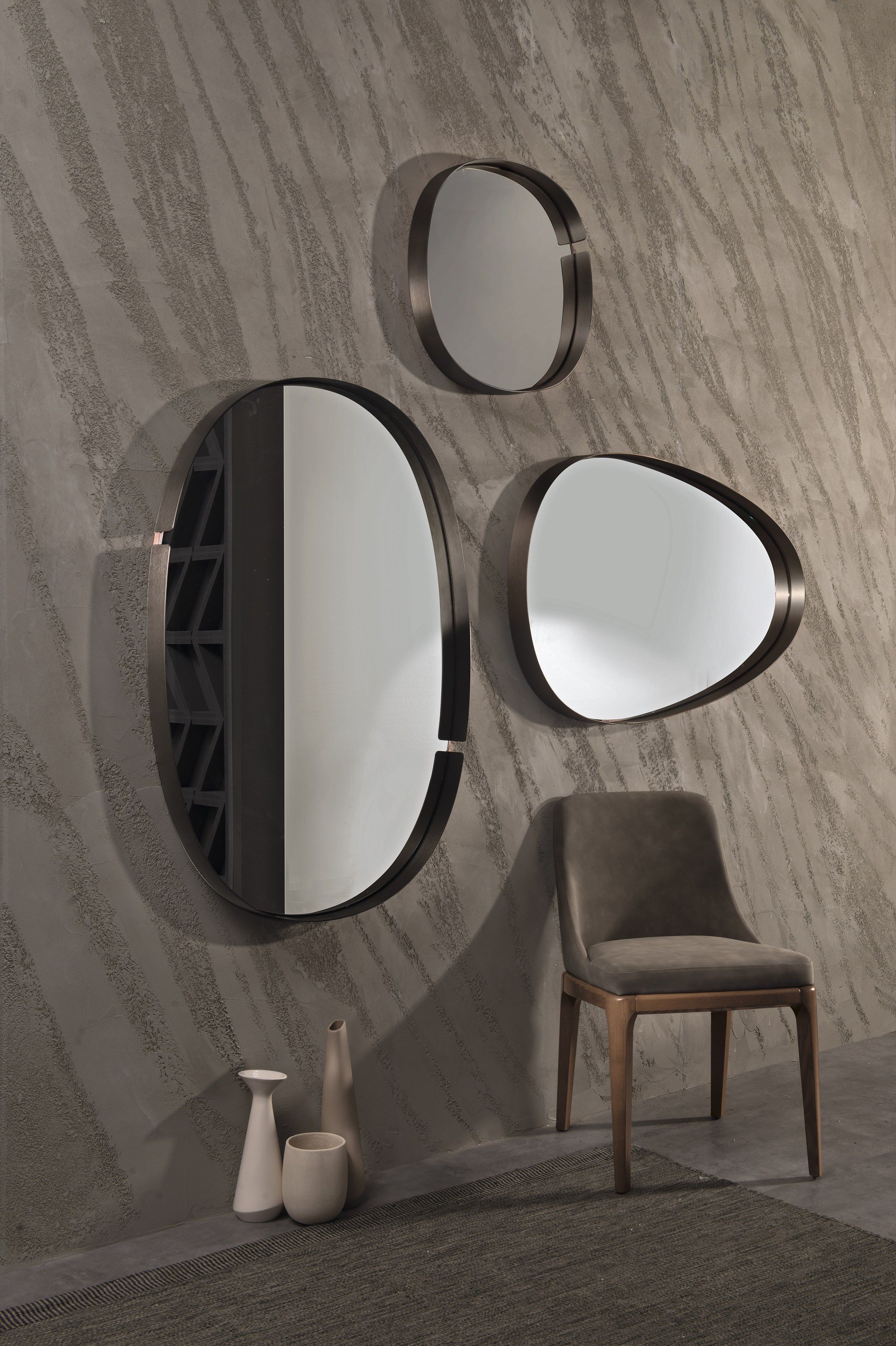 Настенное металлическое зеркало с рамкой RIFLESSI Lumiere ARCH-00057194 - Вид №2
