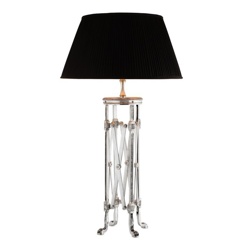 Настольная лампа Regency от Eichholtz хром 110001 EICHHOLTZ ИНТЕРЬЕРНЫЕ 061700 Хром;черный  - Вид №1