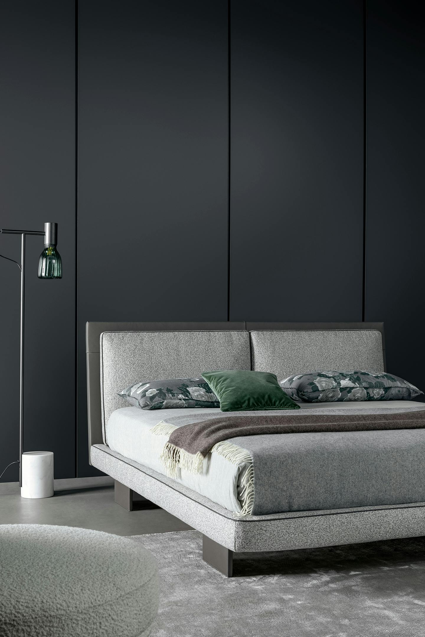 Двуспальная кровать из ткани и кожи BONALDO TARA ARCH-00059800 - Вид №5