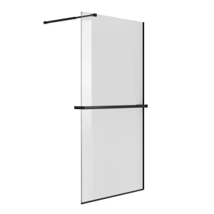 91935543 Душевая перегородка Niagara NG-670-80 BLACK 80x19 5см черный профиль STLM-1346993