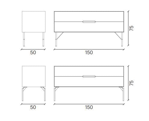 Деревянный шкаф с ящиками Devina Nais ARCH-00078981 - Вид №5