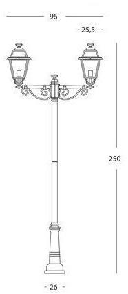 SOVIL Садовый фонарь из литого алюминия Elegance 861 - Вид №2