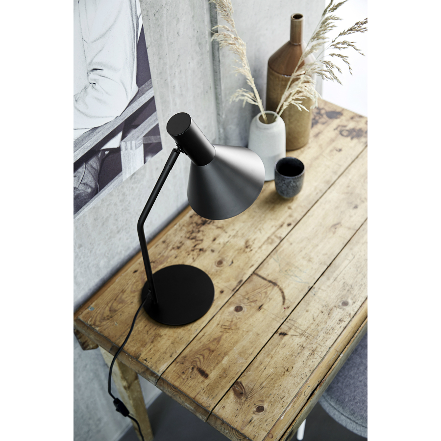 250965011 Лампа настольная lyss, 50х25хD18 см, черная матовая Frandsen  - Вид №4