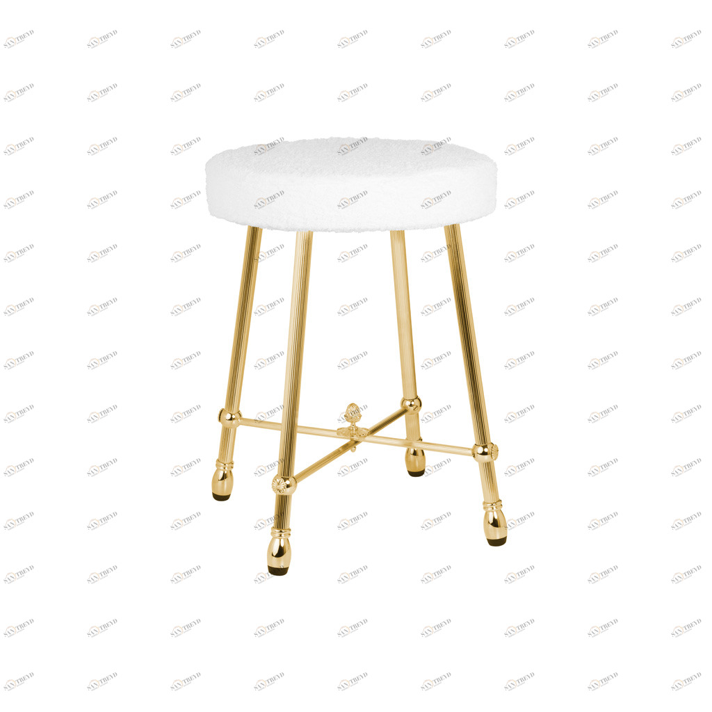 FS01-6131 FS01-6131 Табурет круглый, рифленый ТАРЕЛКИ Cristal & Bronze STOOLS