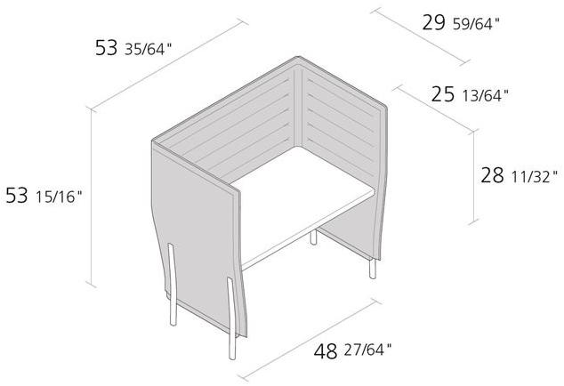 Alias Индивидуальное рабочее место с звукопоглощающими перегородками Eleven high desk sun-id-1345428 - Вид №13