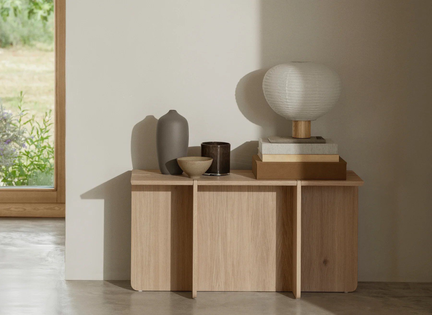 Настольная лампа из дуба и рисовой бумаги blomus Kami ARCH-00139328 - Вид №6