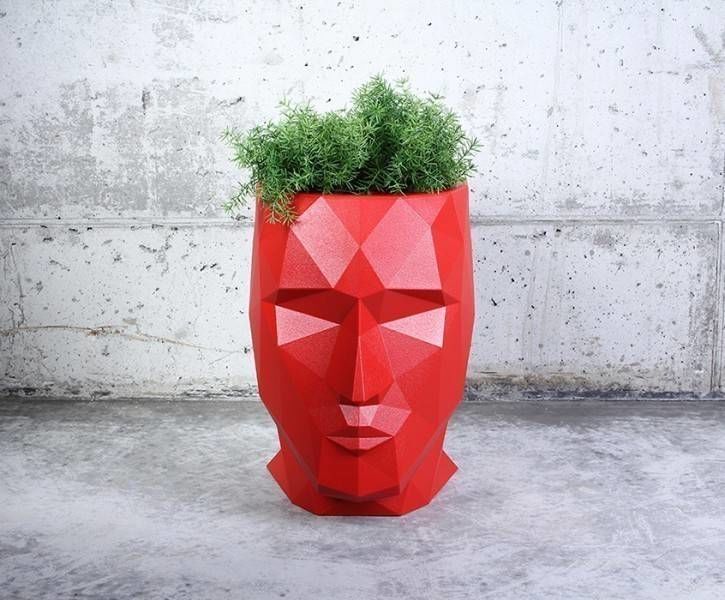 070311 Кашпо матовое красное 42см Vondom Adan - Вид №3