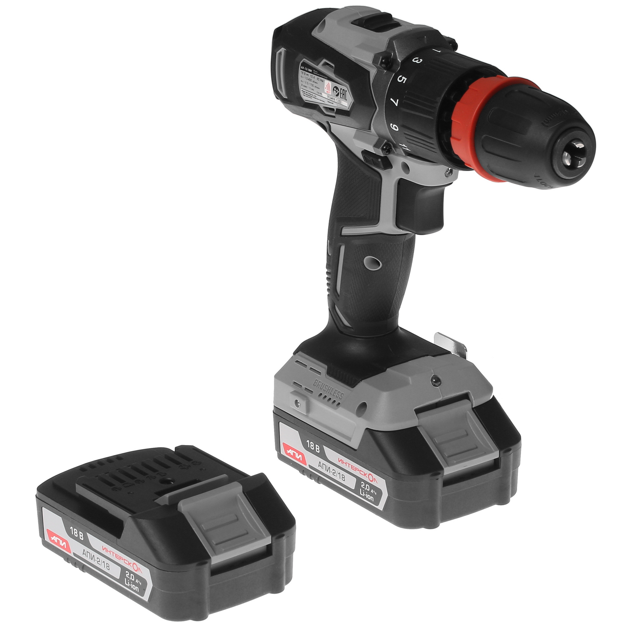 Дрель-шуруповерт Интерскол ДА-13/18ВК КОМБИ АПИ 18V 5085907 STDN-0020194 - Вид №2