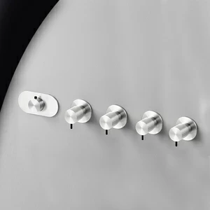 Термостат для душа глянцевая сталь с черной ручкой Toki Radomonte TKI57LCIL22