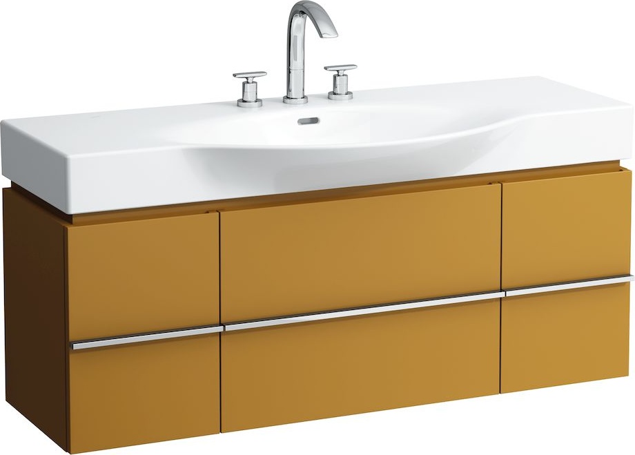 H4013020754631 Шкафчик под раковину, для раковин 811704, 812704, 2 выдвижных ящика с 2 дверцами, 2 стеклянные полки LAUFEN PRO - Вид №6