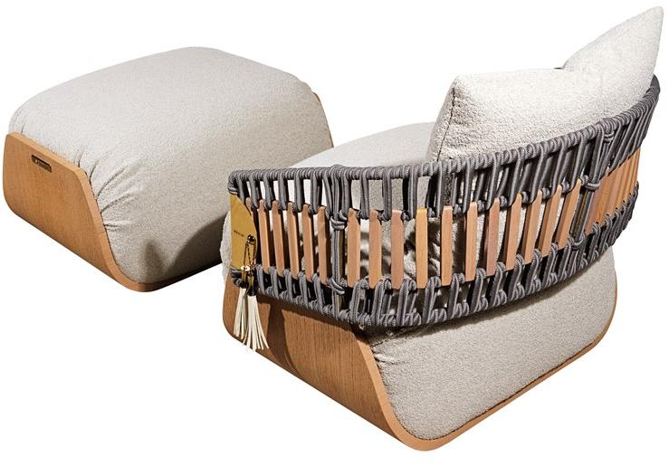 Visionnaire Прямоугольный садовый пуф из ткани Kathryn sun-id-1364196 - Вид №1