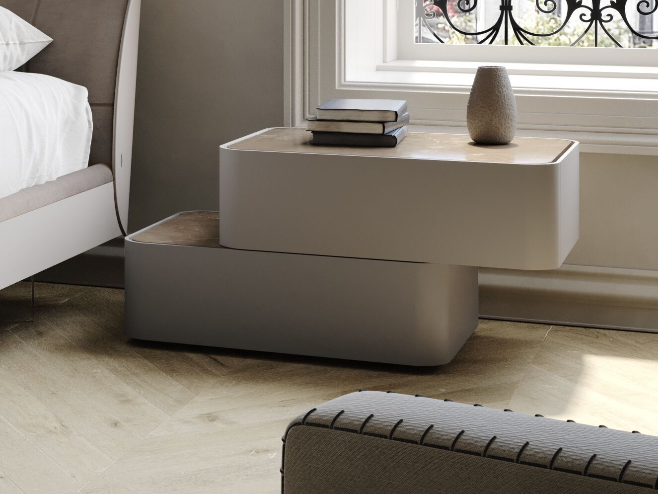 Модульная деревянная прикроватная тумбочка Voltan Elite ARCH-00026449