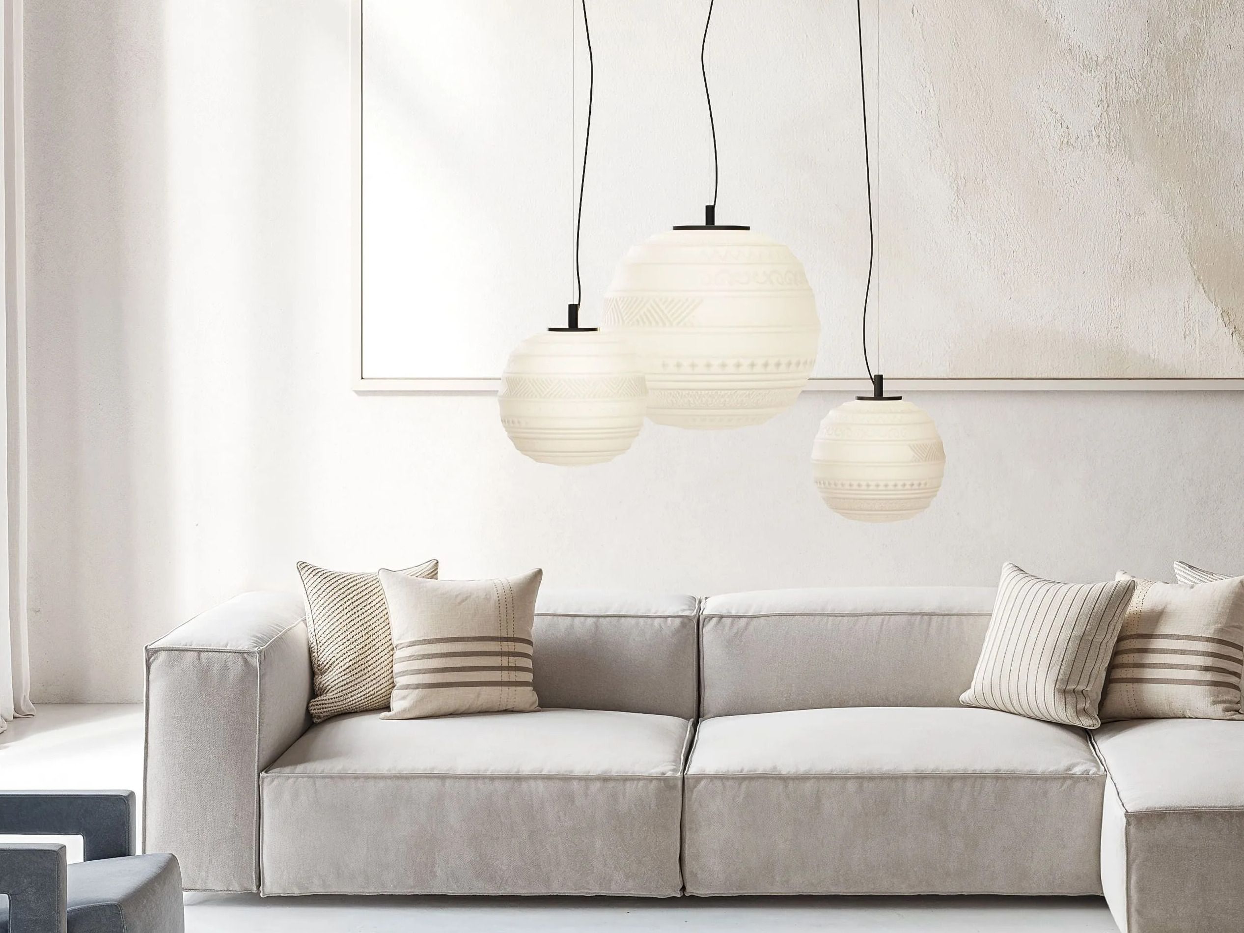 Подвесной светильник из матового стекла Karman Шрифт Брайля ARCH-00031573