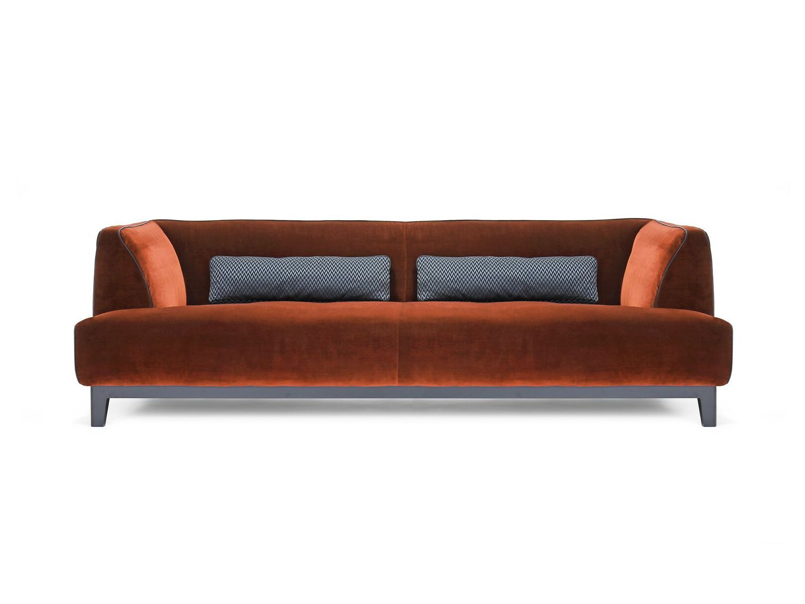 3-местный бархатный диван Borzalino Greg ARCH-00049879