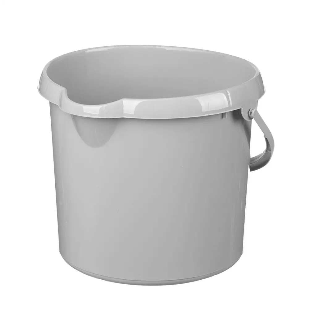 Ведро круглое Homver 4 л полипропилен цвет серый STLM-2086528