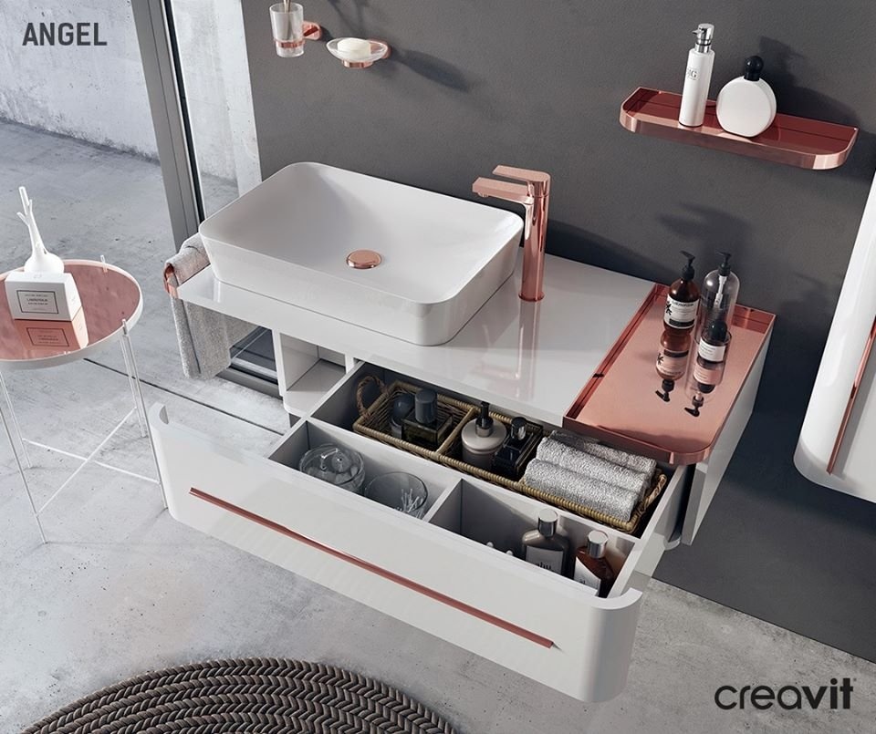 UL060-00MB00E-0000 Раковина UL060.G меб (40*60 см) ЖЕМЧУЖНО-БЕЛ. МАТОВЫЙ Creavit  - Вид №2