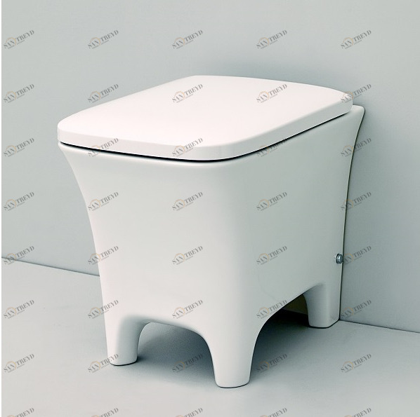 CWV002 Приставной унитаз напольный Белый ArtCeram COW Италия