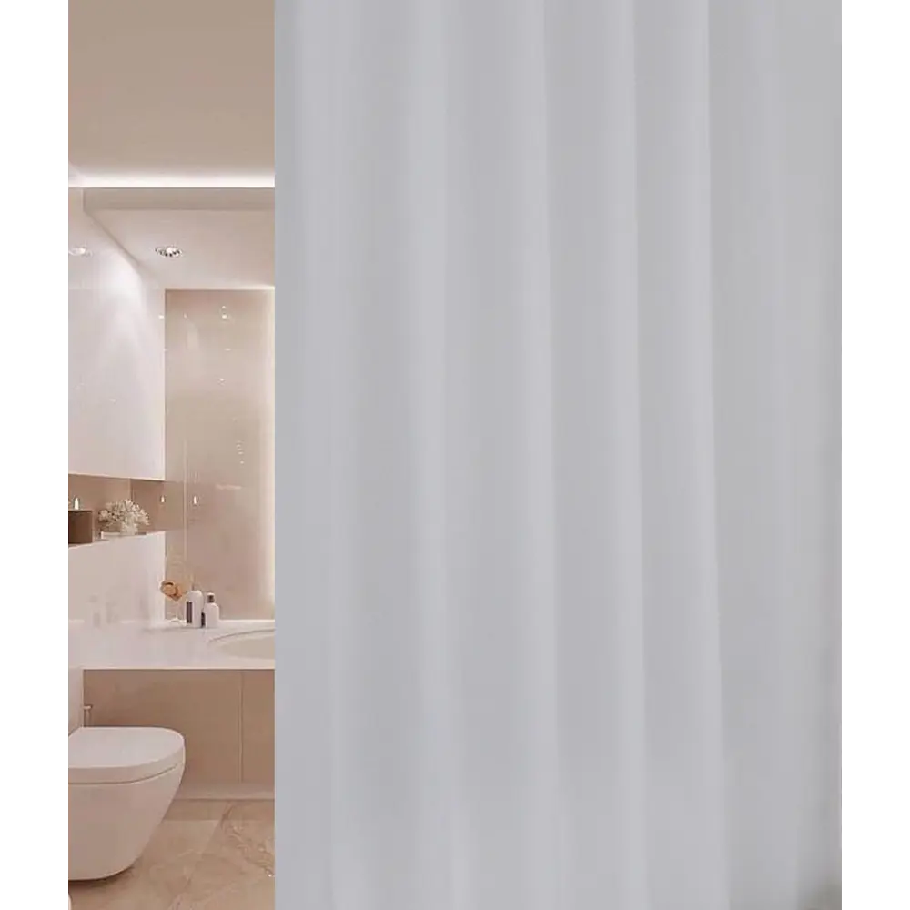 Штора для ванной Primanova Premium 180x200 см полиэстер цвет белый STLM-2183040 - Вид №5