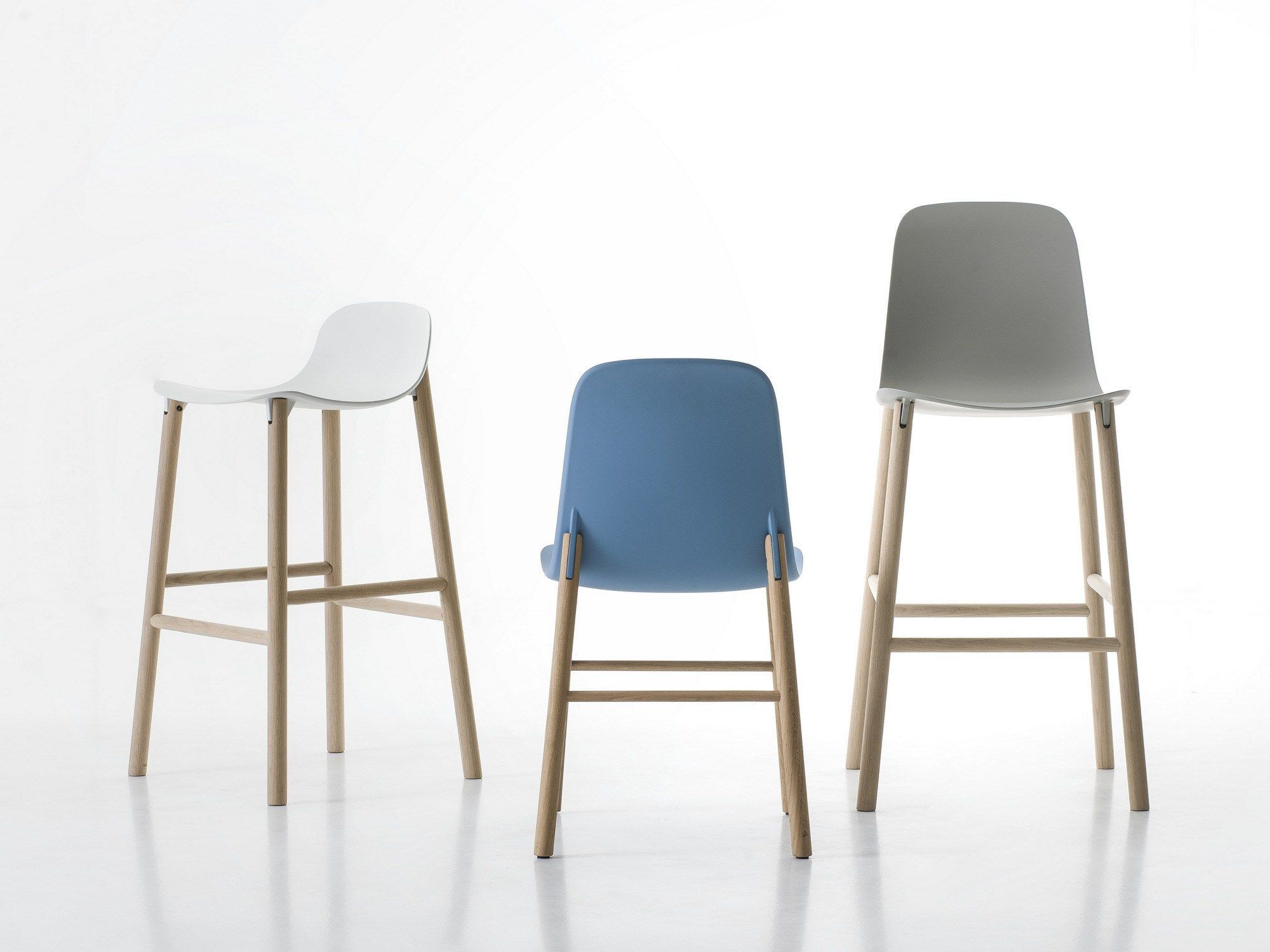 Полиуретановый барный стул со спинкой Kristalia Sharky ARCH-00125105 - Вид №7