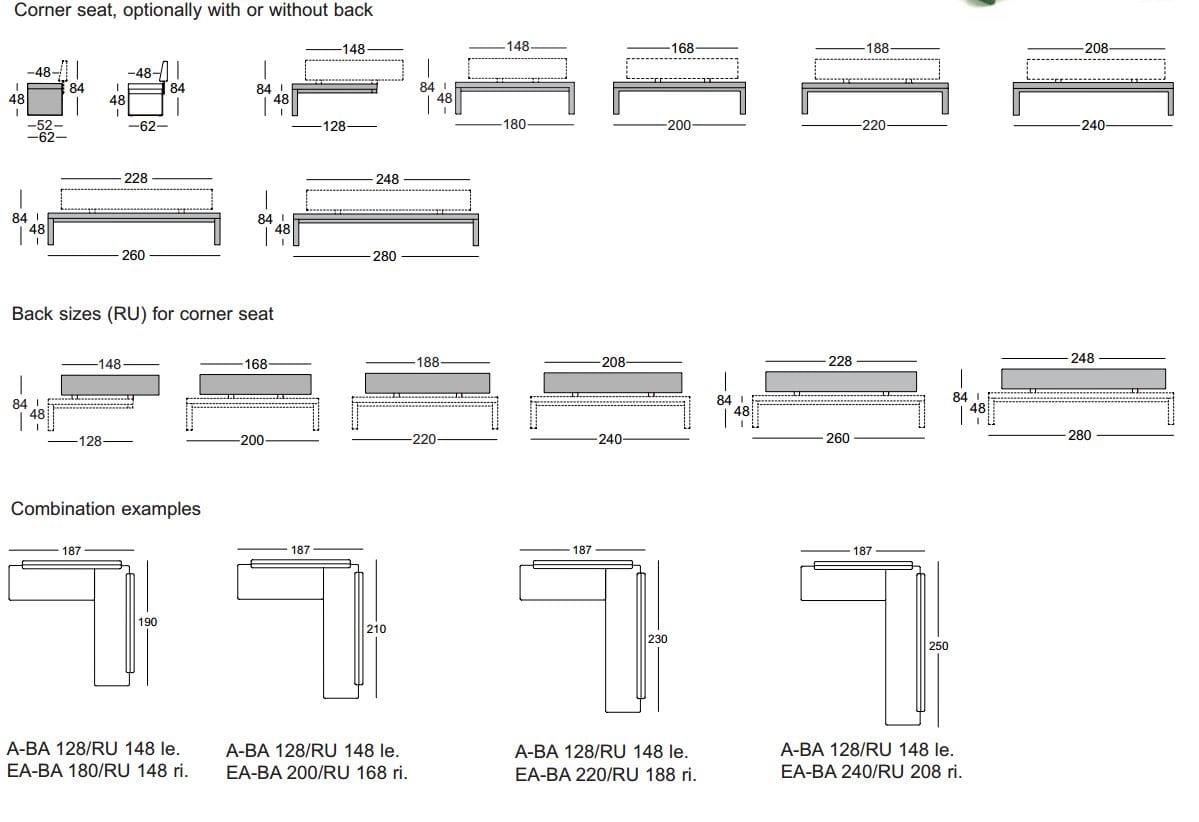 Модульная скамья со спинкой Rolf Benz Rolf Benz 620 ARCH-00063900 - Вид №7