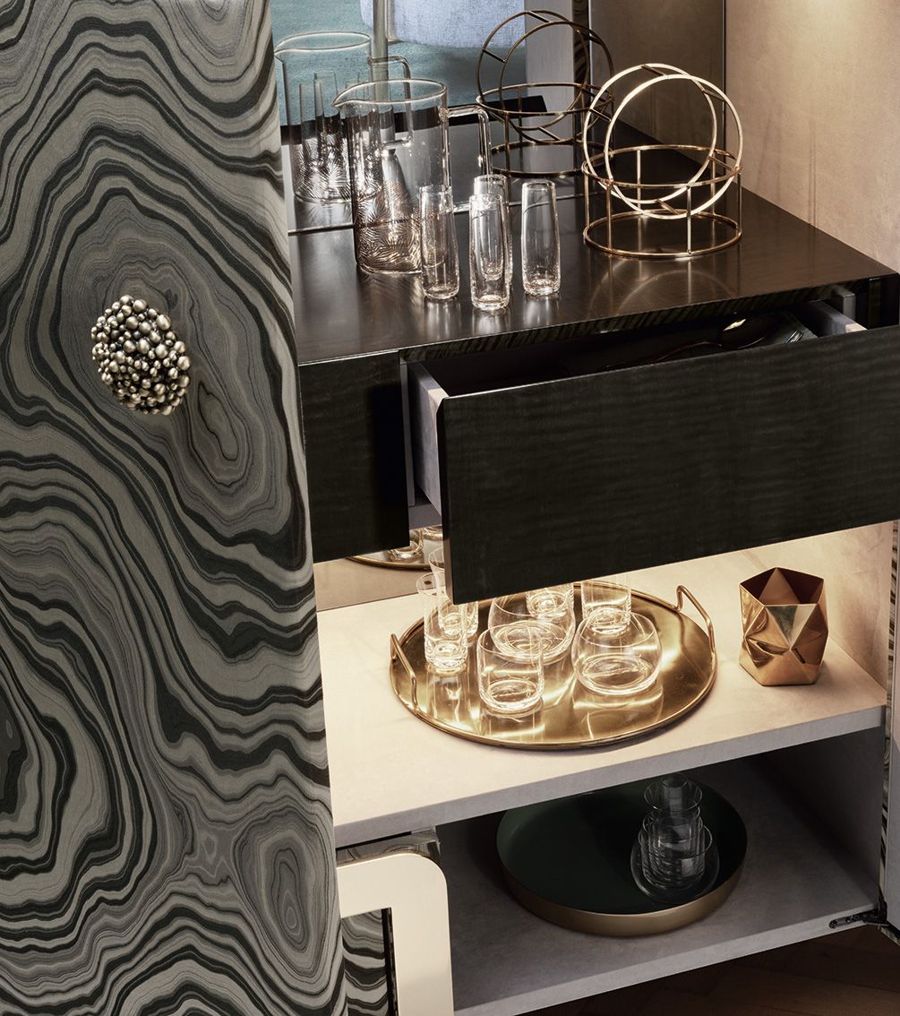 Барный шкаф с тканевым покрытием OPERA CONTEMPORARY DORIS ARCH-00135457 - Вид №2