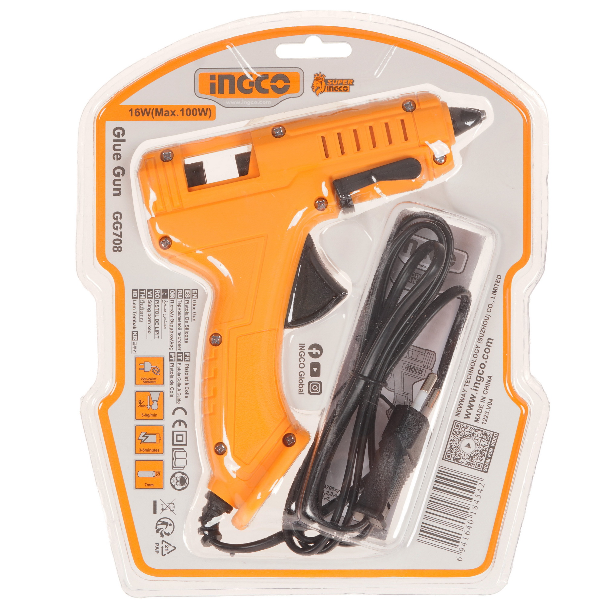 Клеевой пистолет INGCO GG708 9213757 STDN-0127693 - Вид №1