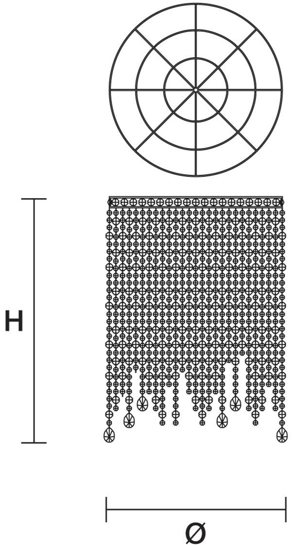 Masiero Подвесной светильник из хромированного металла с кристаллами Impero & deco sun-id-1432410 - Вид №1