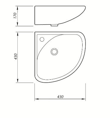 1015171 Подвесная раковина настенная круглая Лобненский Стройфарфор  белая  - Вид №1