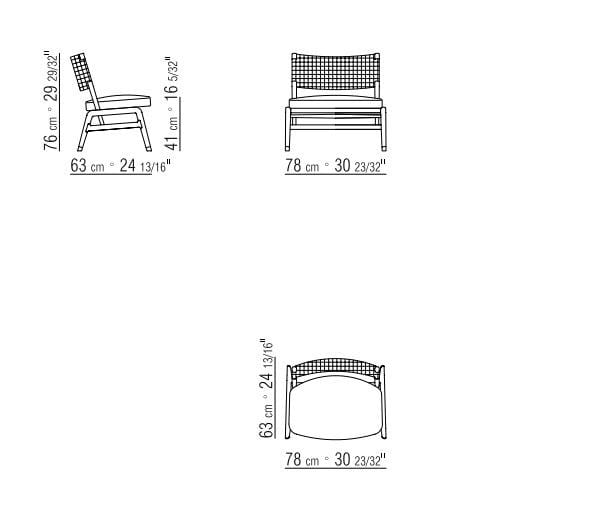 Кресло из массива дерева с мягким сиденьем Flexform Ortigia ARCH-00036822 - Вид №4