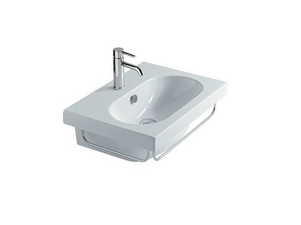 Керамическая подвесная раковина с держателем для полотенец Galassia EDEN ARCH-00066756